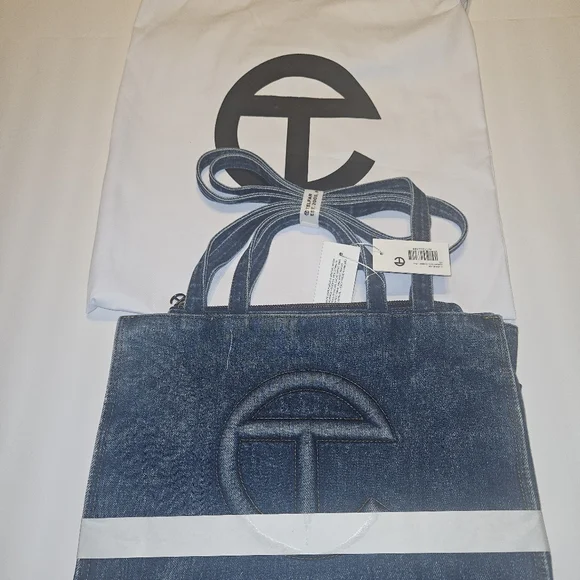 Telfar- Medium Denim Shopper - Blue - Picture 15 of 16